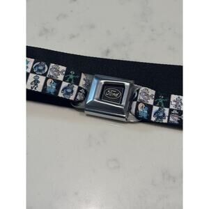 VTG Ford Seatbelt Adjustable ROBOTS Belt Buckle Down Officially Licensed